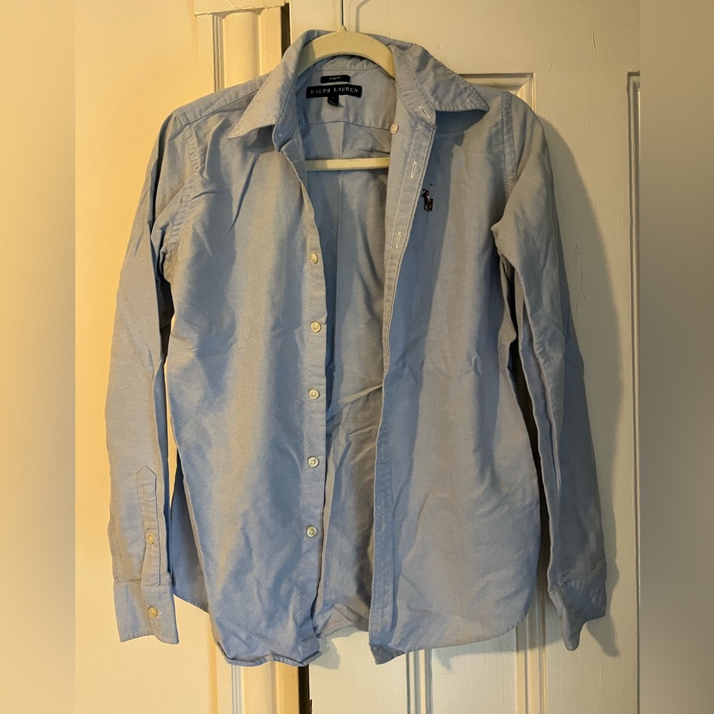 Ralph Lauren slim fit blue button down, Oxford Shirt.